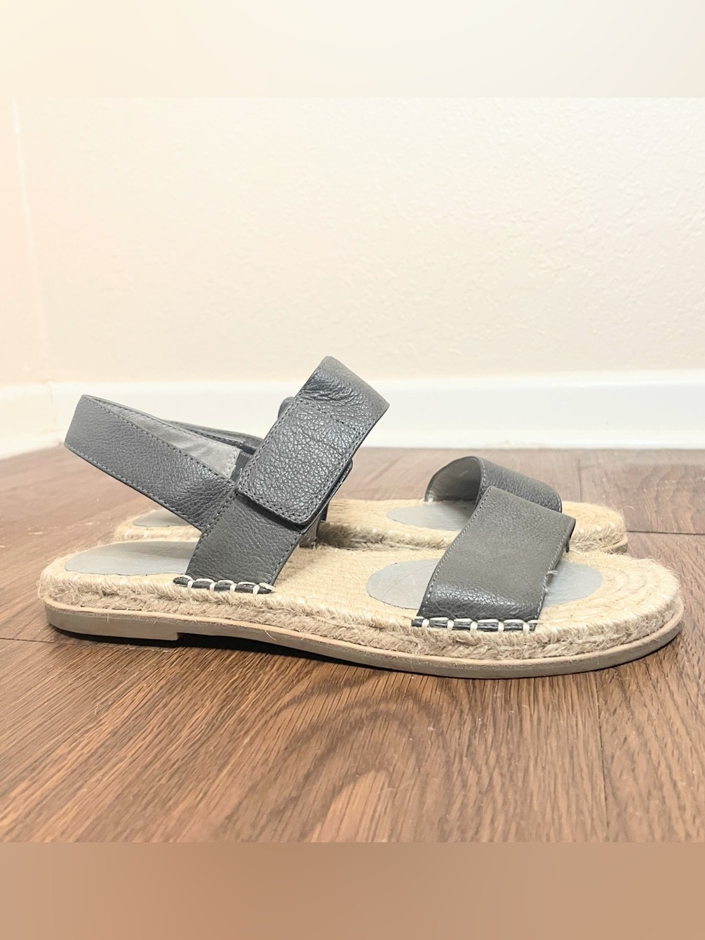 Eileen Fisher Max Bronze Leather Espadrille Sandals Size 8.5 - Picture 5 of 11